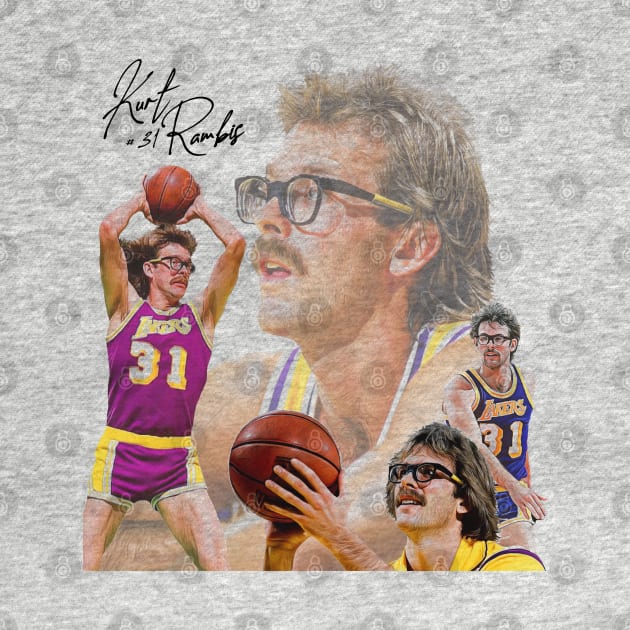 Kurt Rambis Vintage Style Basketball by darklordpug